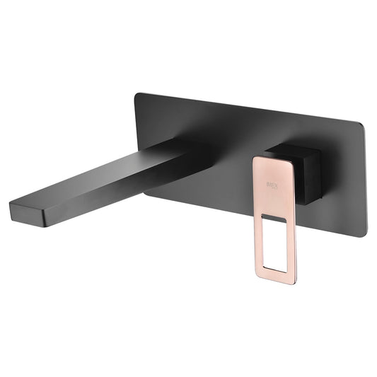 Monomando Lavabo Empotrado Suecia Negro Oro Rosa