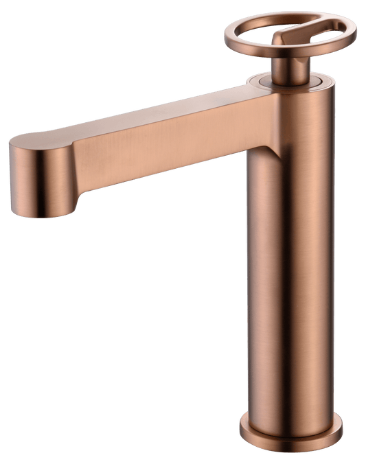 Monomando Lavabo Olimpo Oro Rosa Cepillado
