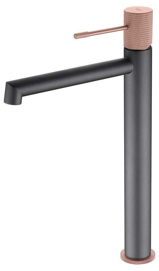 Monomando Lavabo Alto Line Gris Champagne