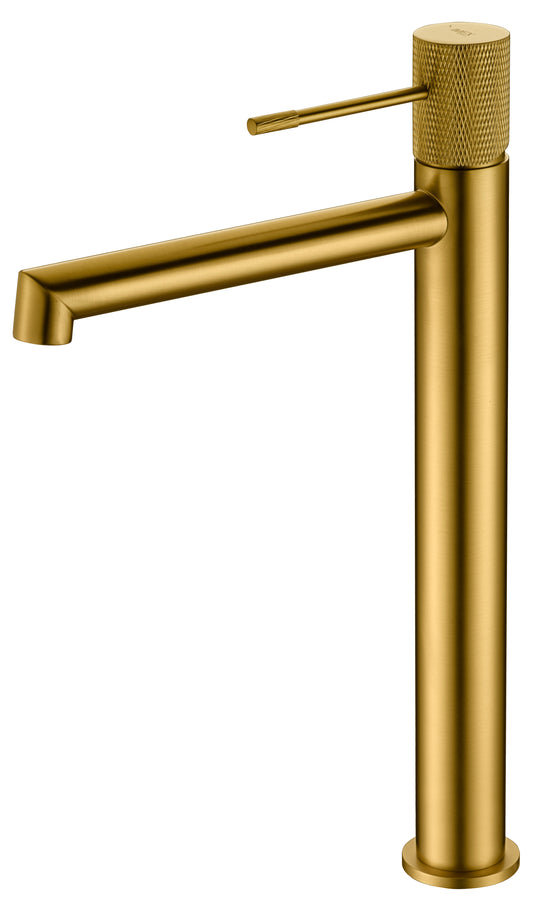 Monomando Lavabo Alto Line Oro Cepillado