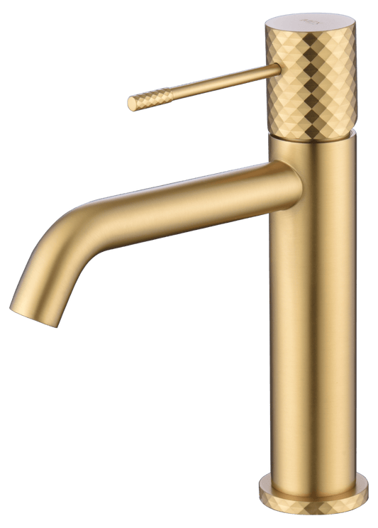 Monomando Lavabo Génova Oro Cepillado