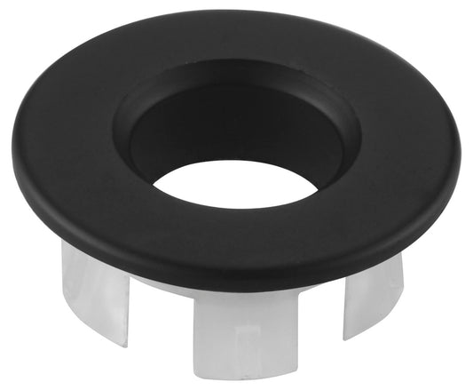 Embellecedor Rebosadero Lavabo Negro Mate