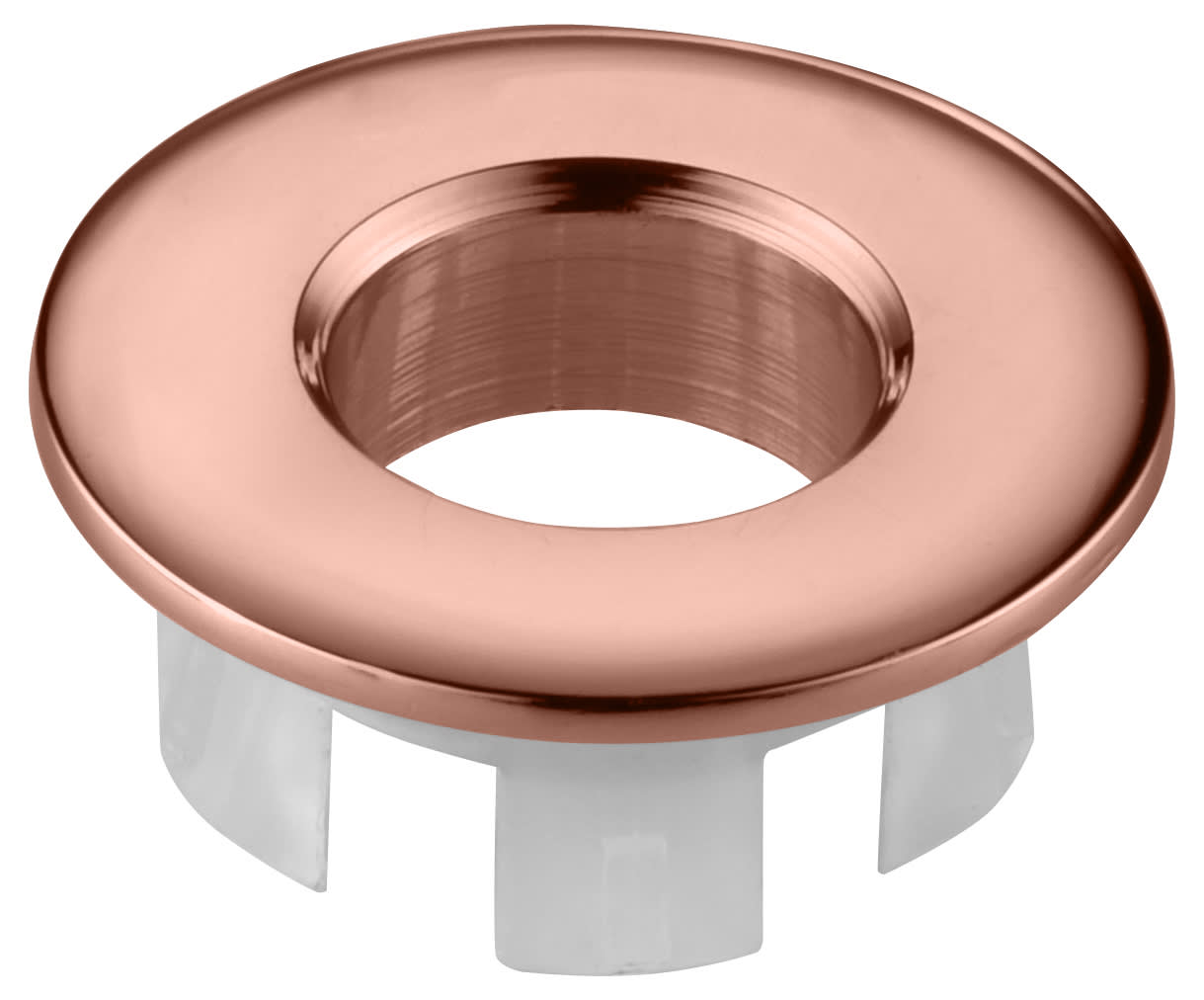 Embellecedor Rebosadero Lavabo Oro Rosa Brillo