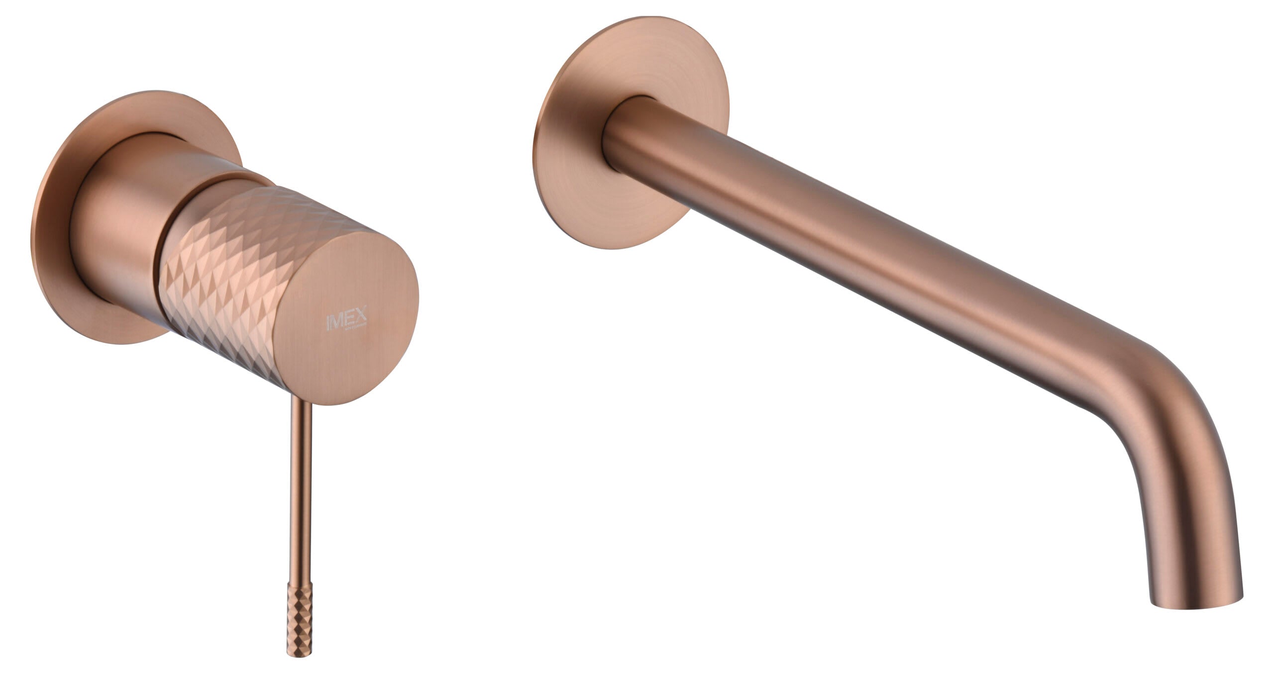Monomando Empotrado Lavabo Génova Oro Rosa Cepillado