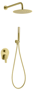 Conjunto Ducha Monomando Empotrado Delos Oro Cepillado
