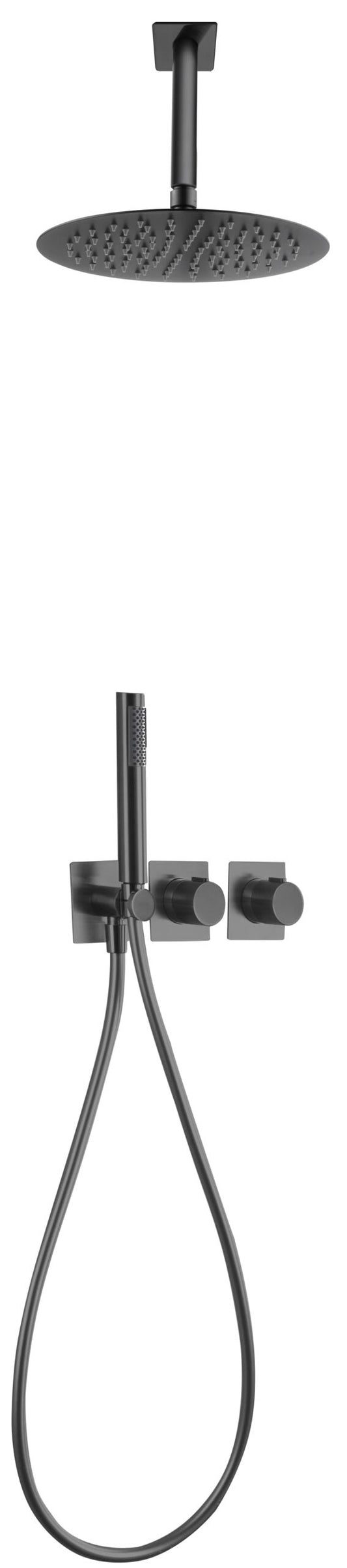 Conjunto Ducha Termostatico Empotrado Nepal Black