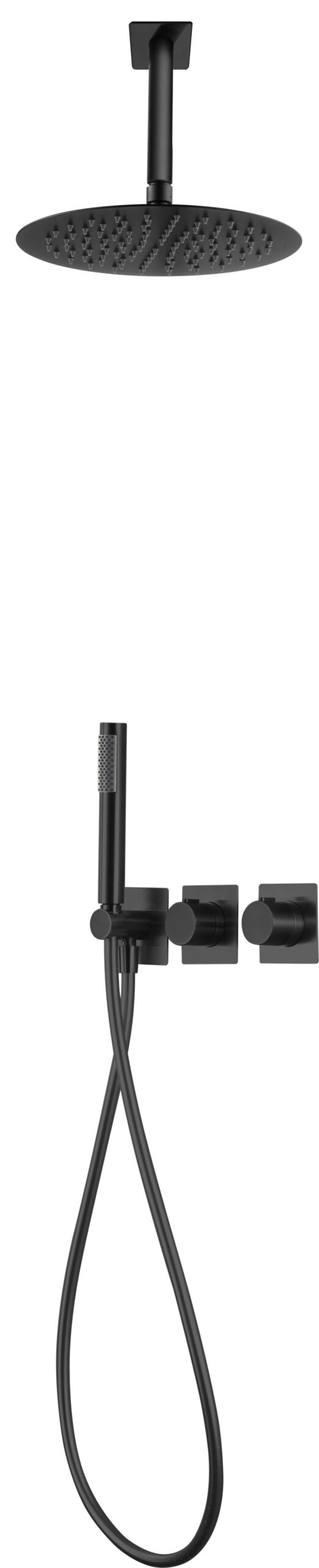 Conjunto Ducha Termostatico Empotrado Nepal Negro