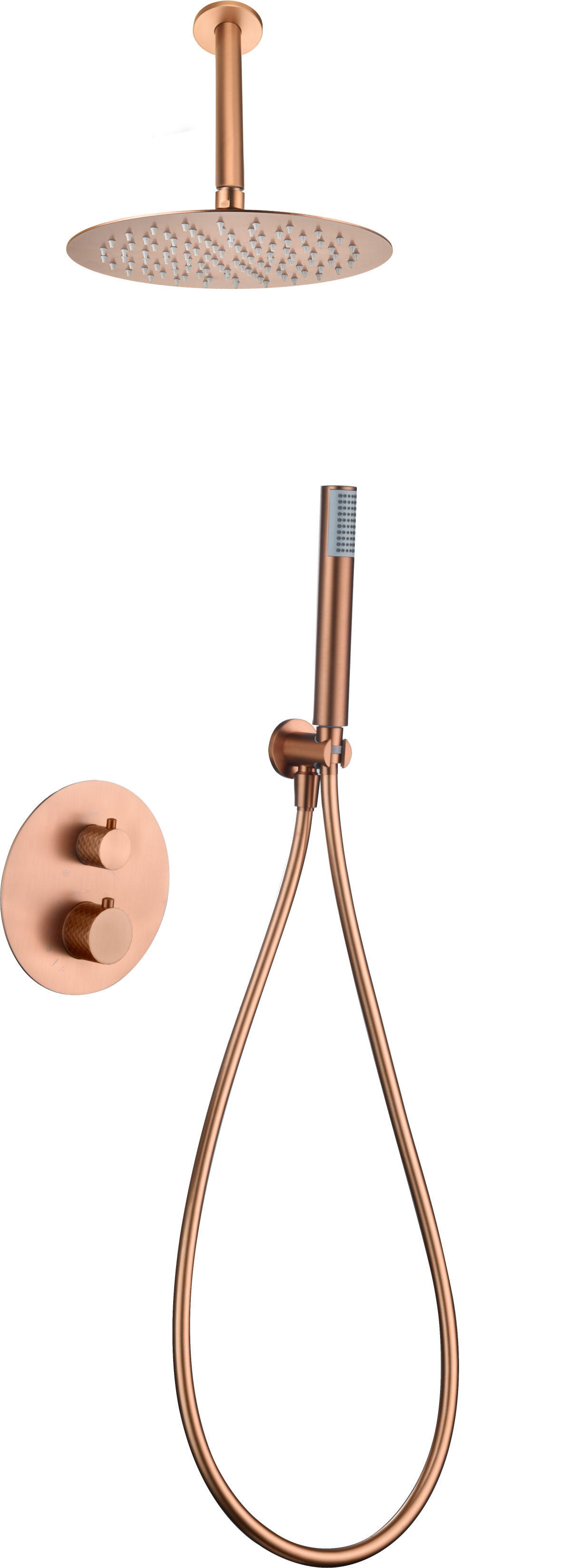 Conjunto Ducha Termostático Empotrado Piamonte Oro