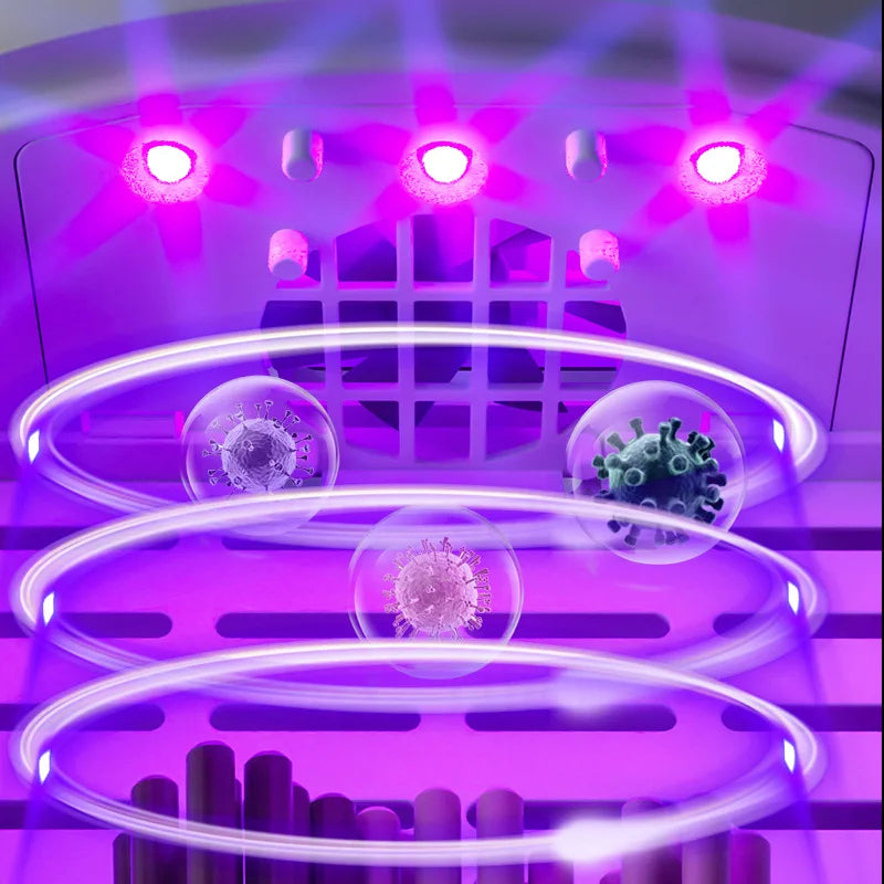 Soporte para palillos de desinfección con pantalla LED, utensilios de cocina montados en la pared, cuchara, tenedor, caja de almacenamiento de cuchillos, soporte para cuchillos de desinfección UV