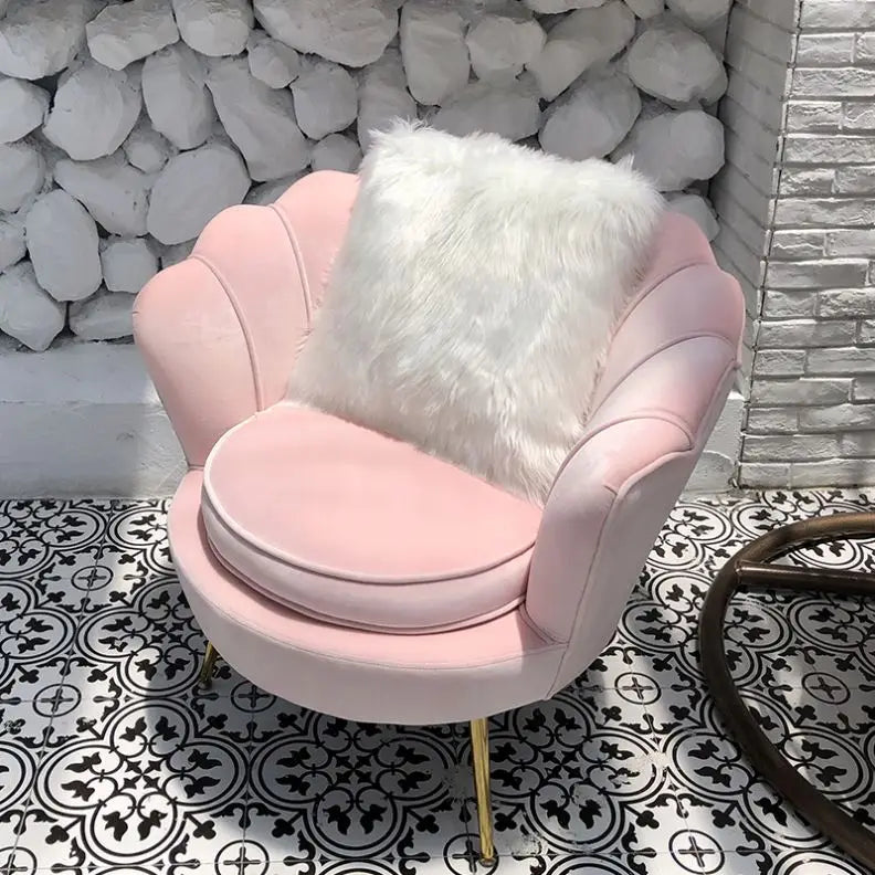 Conjunto de sofá nórdico moderno de terciopelo para salones de belleza