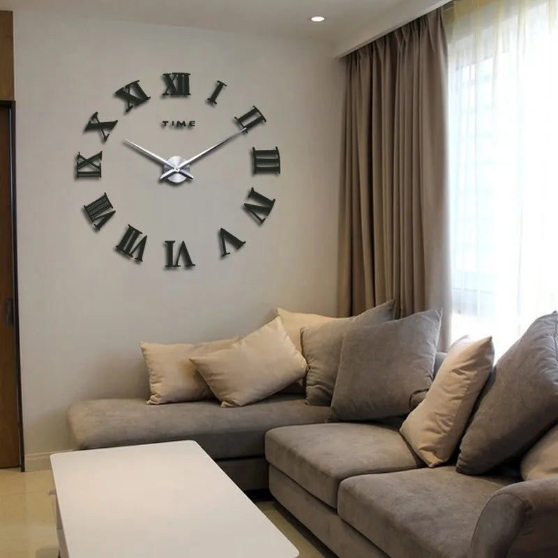 Reloj de pared colgante de cuarzo moderno para decoración del hogar DIY