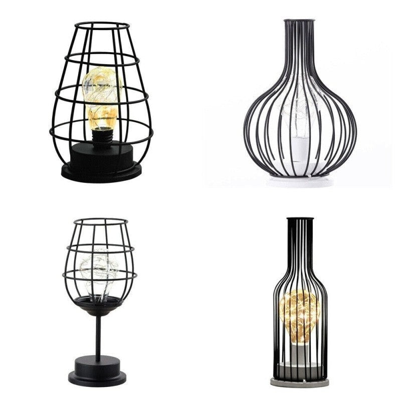Lámpara LED de estilo industrial ahuecada