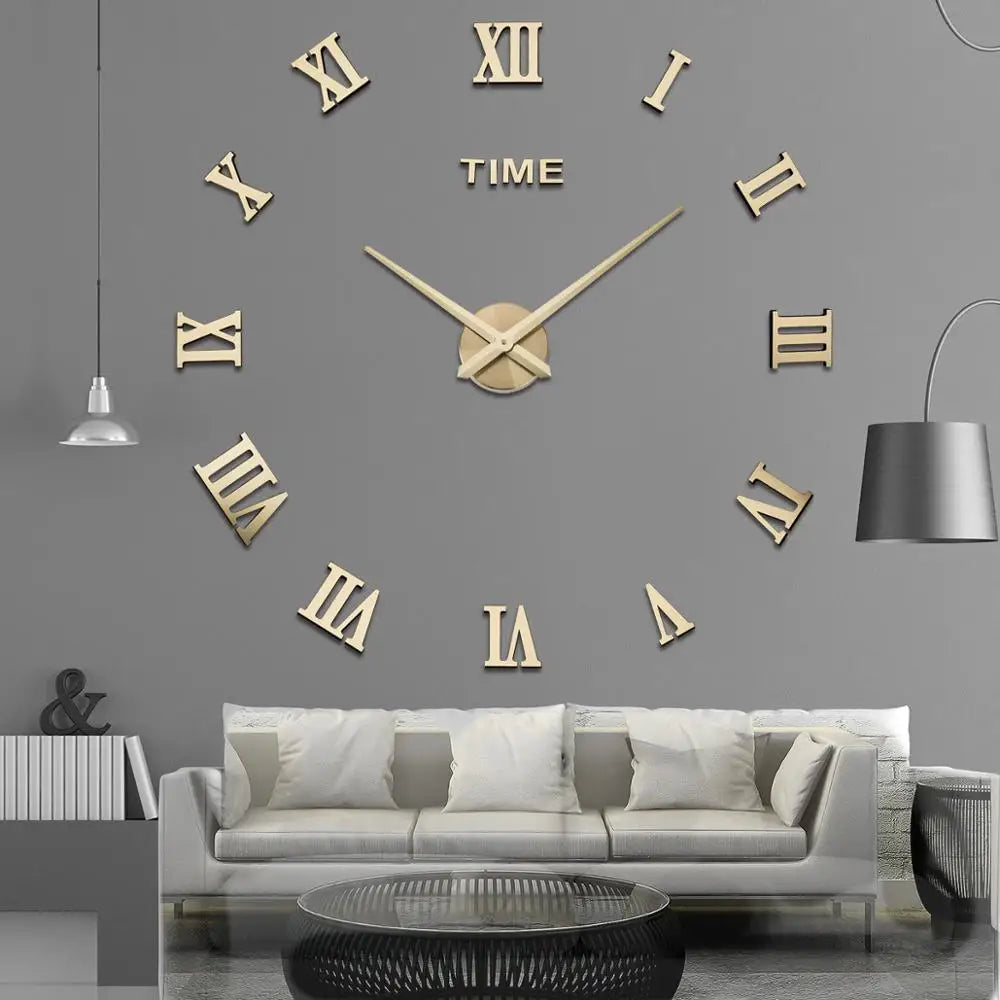 Reloj de pared colgante de cuarzo moderno para decoración del hogar DIY