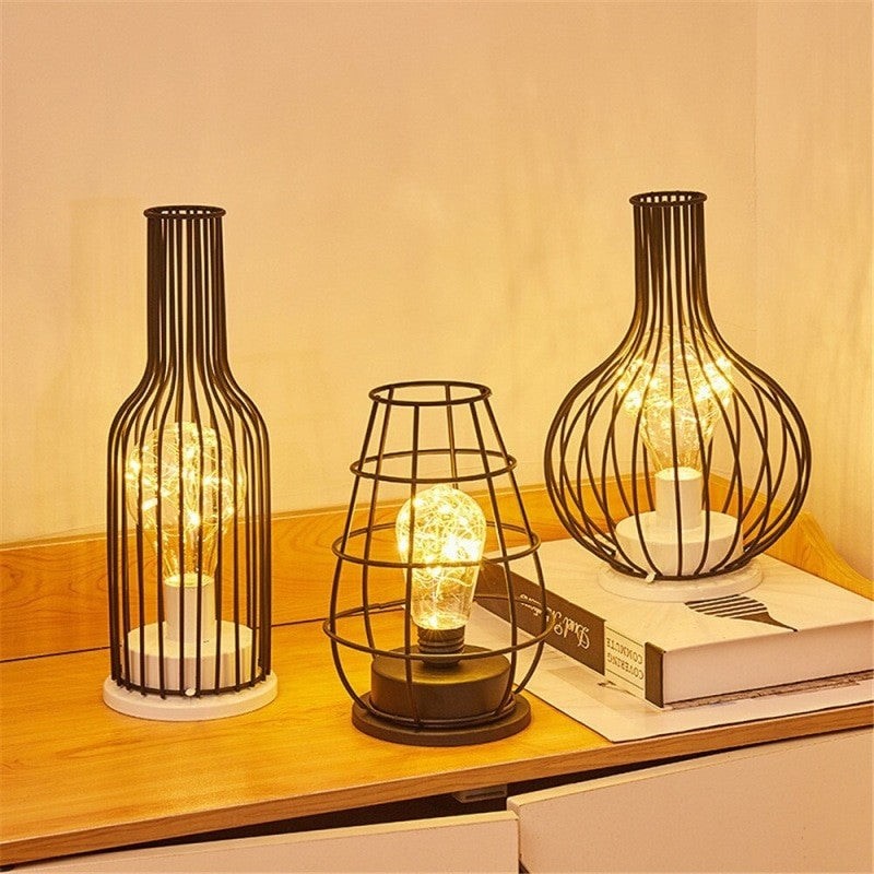 Lámpara LED de estilo industrial ahuecada