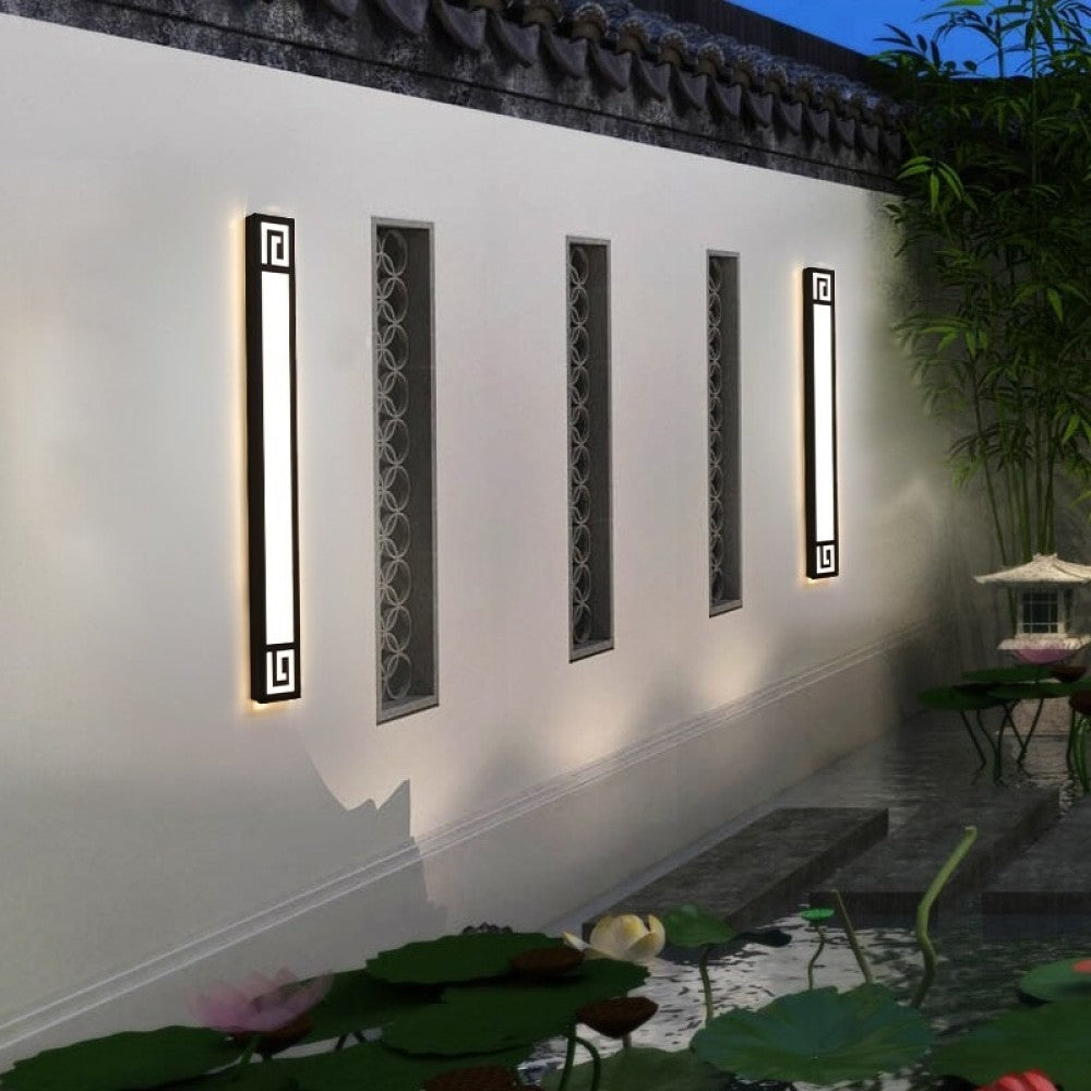 Lámpara de pared impermeable al aire libre de estilo chino creativo