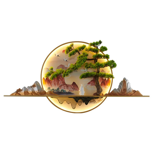 Lámpara de pared LED con imagen mural de paisaje creativo moderno