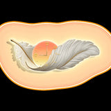 Reloj de plumas creativo con luz LED