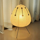 Lámpara de mesa japonesa ovalada de papel