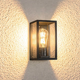 Lámpara de pared moderna impermeable con caja de cristal