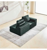 Sofá cama modular de pana de estilo moderno y sencillo para sala de estar con bloques de tofu y combinación de compresión para dormitorio.