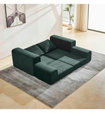 Sofá cama modular de pana de estilo moderno y sencillo para sala de estar con bloques de tofu y combinación de compresión para dormitorio.