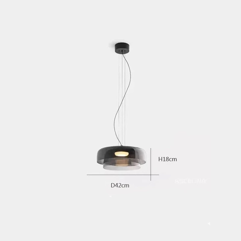 Lámparas colgantes de techo LED de cristal nórdico