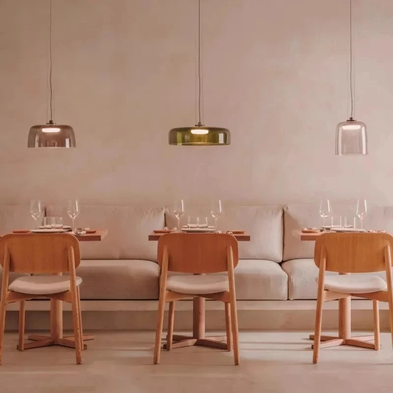 Lámparas colgantes de techo LED de cristal nórdico