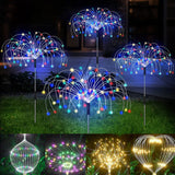 Luces LED solares para césped de fuegos artificiales