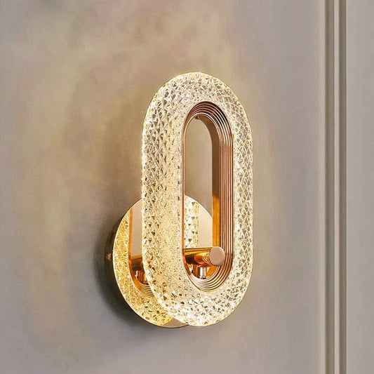 Lámpara de pared nórdica de lujo para dormitorio, lámpara de noche