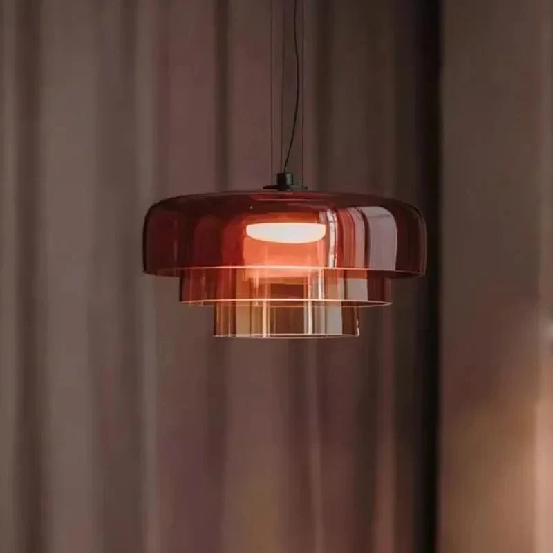 Lámparas colgantes de techo LED de cristal nórdico