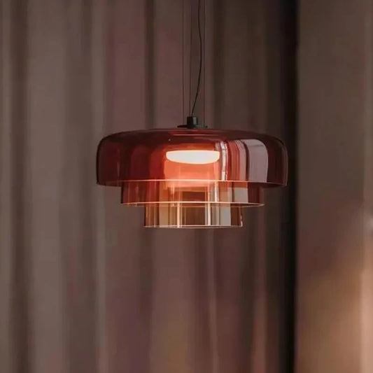 Lámparas colgantes de techo LED de cristal nórdico