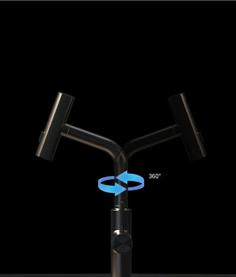 Grifo extraíble para lavabo con sensor de cascada y 3 modos