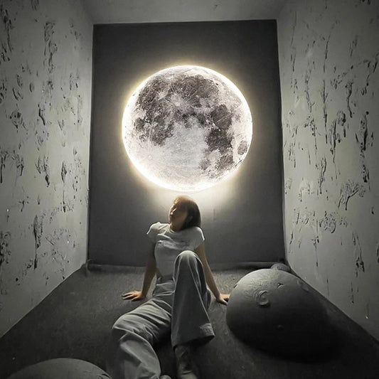 Iluminación interior decorativa de la lámpara de luna de pared LED moderna