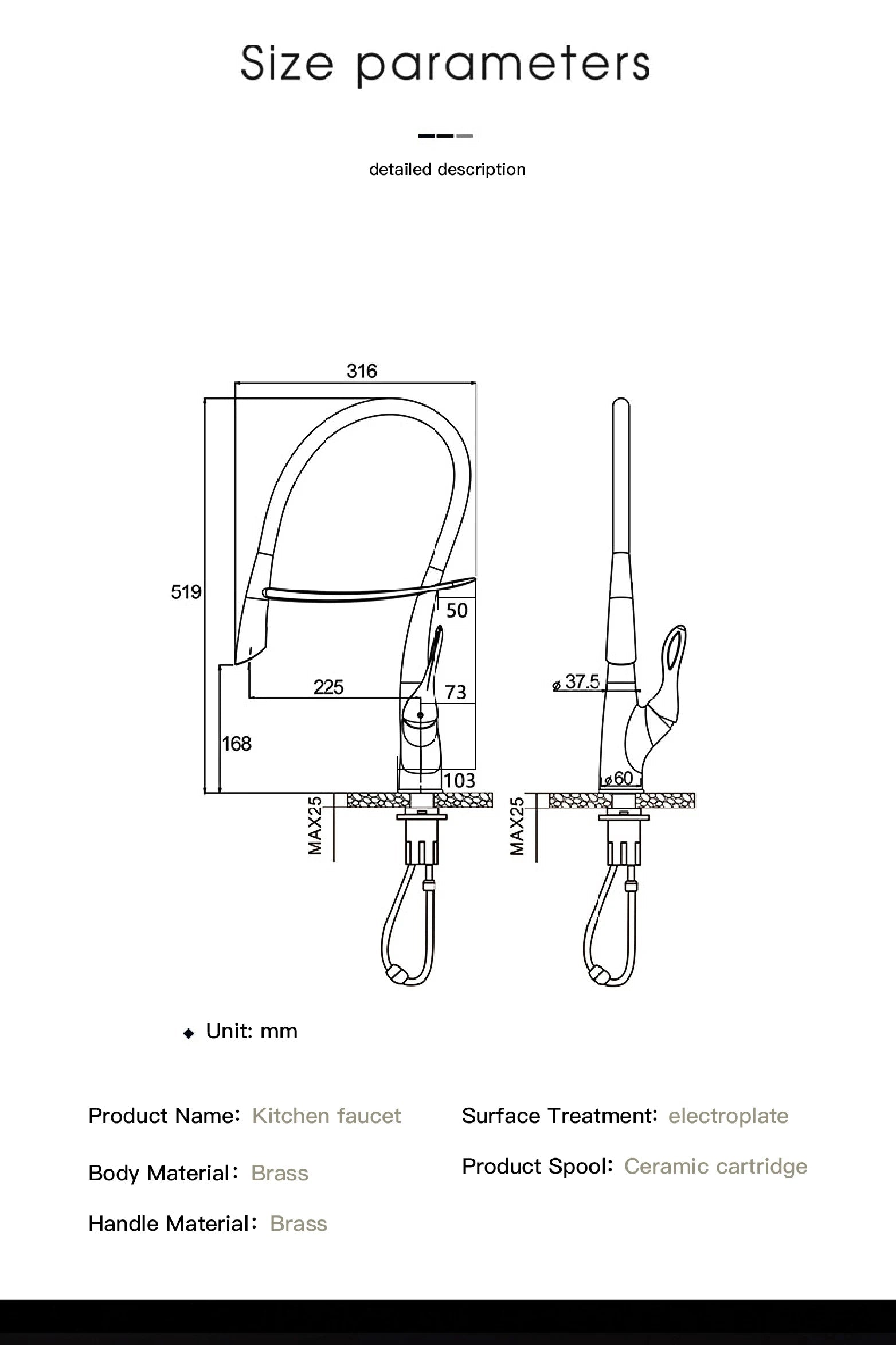 Grifo magnético para fregadero con interruptor táctil, control dual de agua fría y caliente