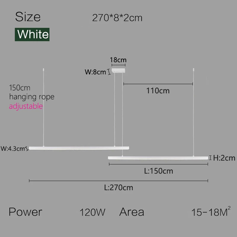 Lámpara colgante LED minimalista moderna nórdica