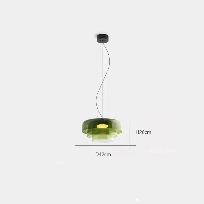 Lámparas colgantes de techo LED de cristal nórdico