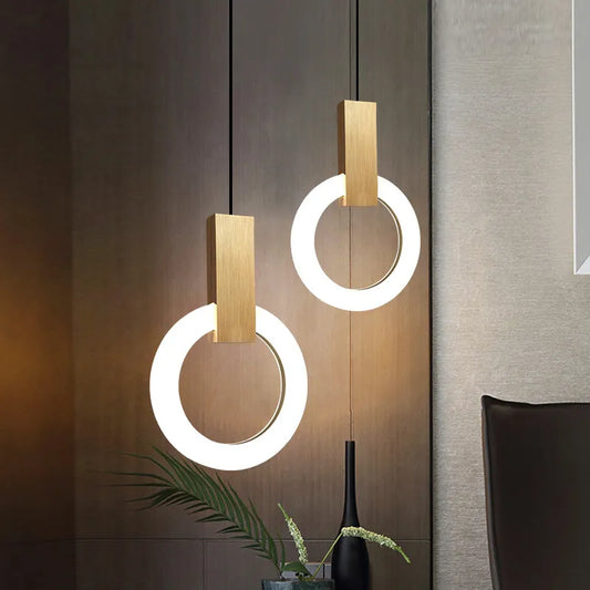 Lámpara de anillo colgante de techo LED simple nórdica