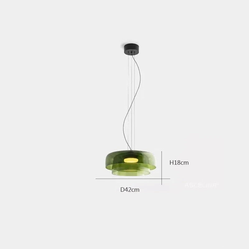Lámparas colgantes de techo LED de cristal nórdico