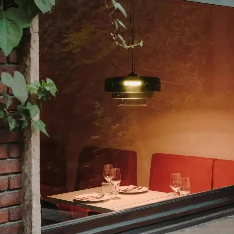 Lámparas colgantes de techo LED de cristal nórdico