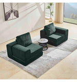 Sofá cama modular de pana de estilo moderno y sencillo para sala de estar con bloques de tofu y combinación de compresión para dormitorio.