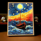 Arte de pintura con luz LED de carga inalámbrica USB