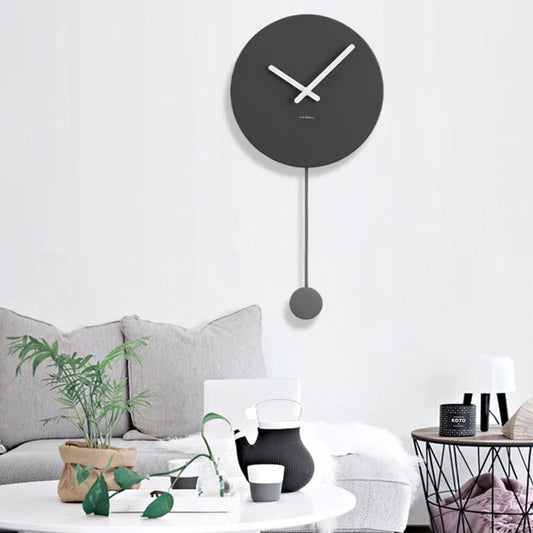 Reloj de Pared con Péndulo Estilo Nórdico Minimalista