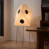Lámpara de pie de esquina con soporte de papel LED