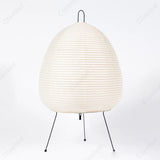 Lámpara de mesa japonesa ovalada de papel