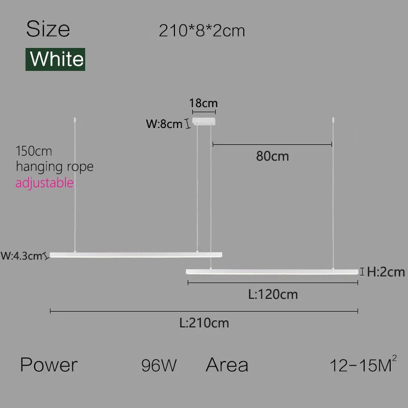 Lámpara colgante LED minimalista moderna nórdica