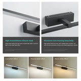 Lámpara de pared para baño moderna de aluminio con LED de tres colores
