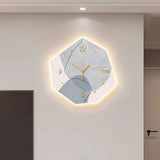 Reloj de pared luminoso abstracto moderno estilo geométrico