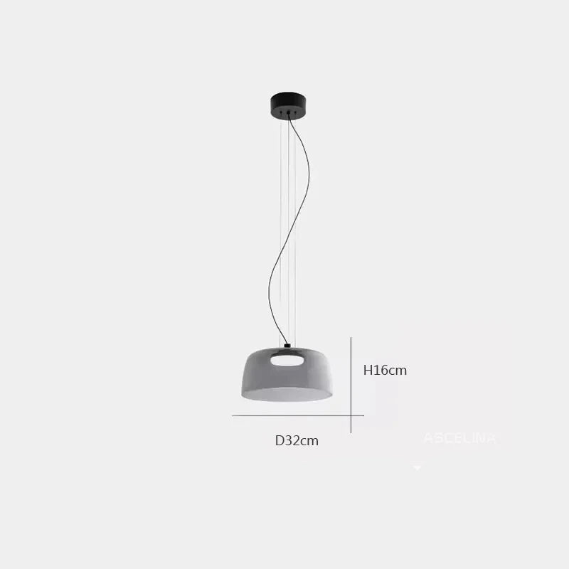 Lámparas colgantes de techo LED de cristal nórdico