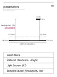 Lámpara colgante LED minimalista moderna nórdica
