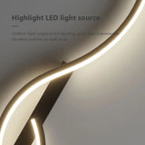 Lámpara de pared LED moderna, minimalista, para dormitorio, mesita de noche, tira larga, para sala de estar, iluminación interior del hogar